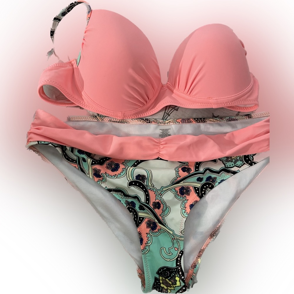 Pool Party Strap Tube Top Triangle Split Beach Va… - image 2